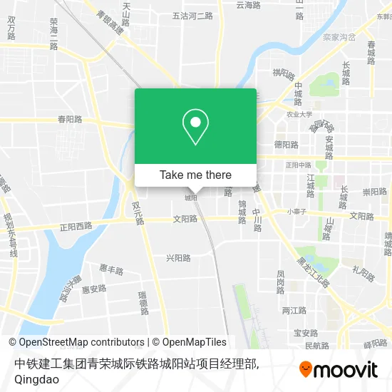 中铁建工集团青荣城际铁路城阳站项目经理部 map