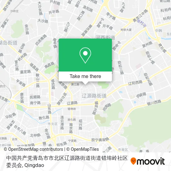 中国共产党青岛市市北区辽源路街道街道错埠岭社区委员会 map