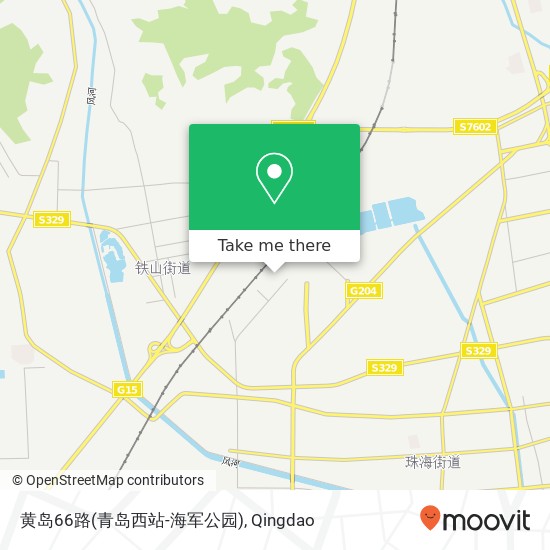 黄岛66路(青岛西站-海军公园) map