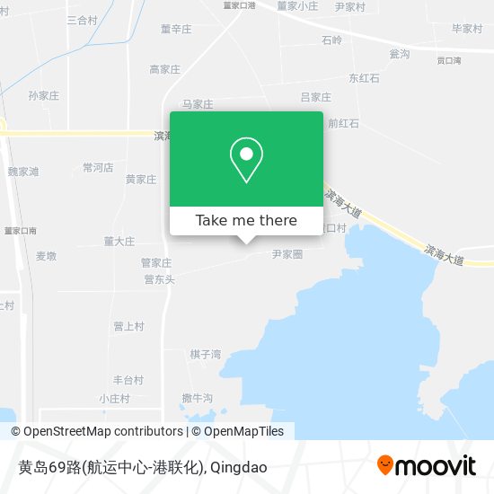 黄岛69路(航运中心-港联化) map