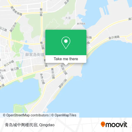 青岛城中阁楼民宿 map