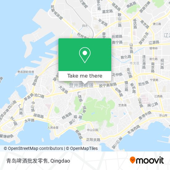 青岛啤酒批发零售 map