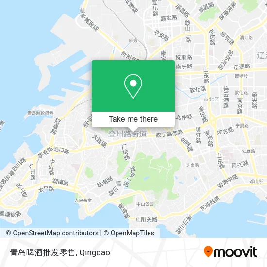 青岛啤酒批发零售 map