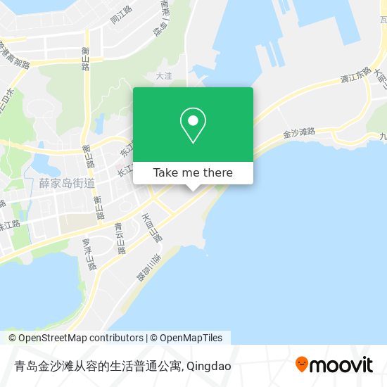 青岛金沙滩从容的生活普通公寓 map