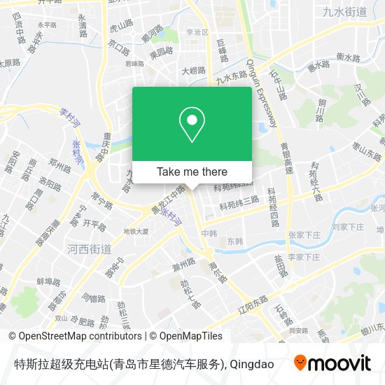 特斯拉超级充电站(青岛市星德汽车服务) map