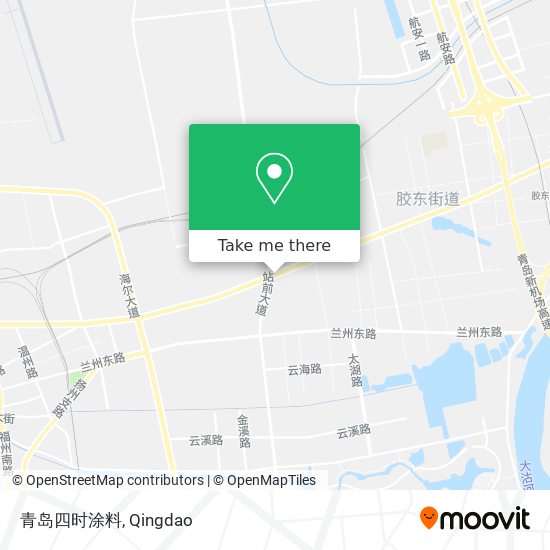 青岛四时涂料 map