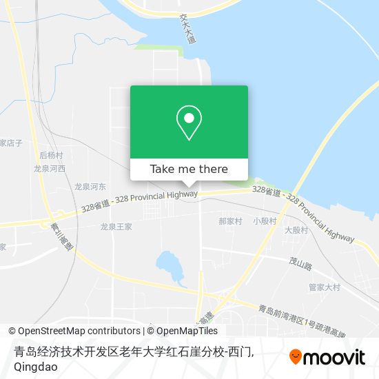 青岛经济技术开发区老年大学红石崖分校-西门 map