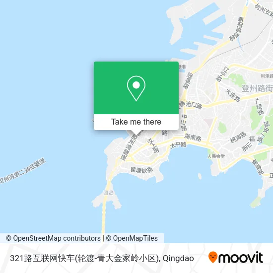 321路互联网快车(轮渡-青大金家岭小区) map