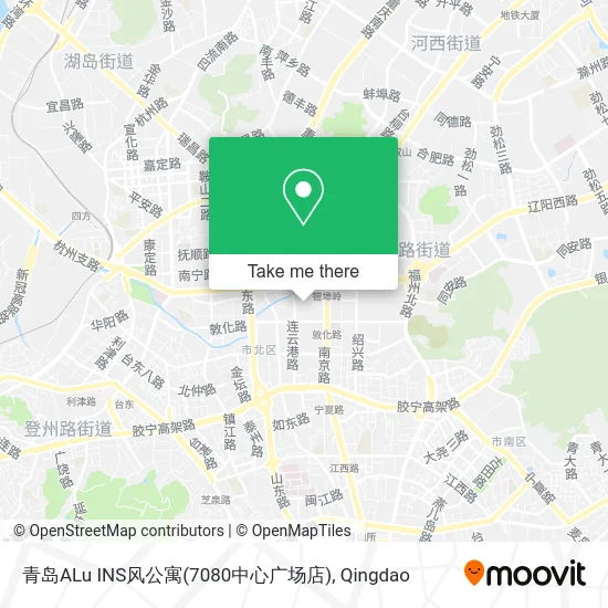 青岛ALu INS风公寓(7080中心广场店) map