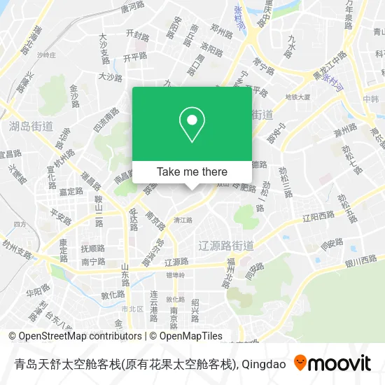 青岛天舒太空舱客栈(原有花果太空舱客栈) map