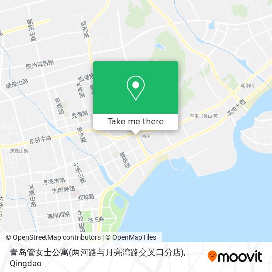 青岛管女士公寓(两河路与月亮湾路交叉口分店) map