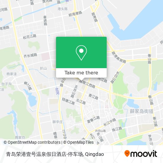 青岛荣港壹号温泉假日酒店-停车场 map