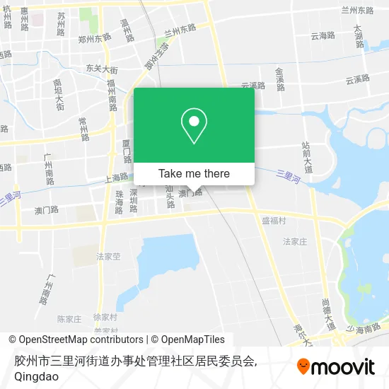胶州市三里河街道办事处管理社区居民委员会 map