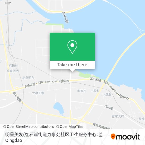 明星美发(红石崖街道办事处社区卫生服务中心北) map