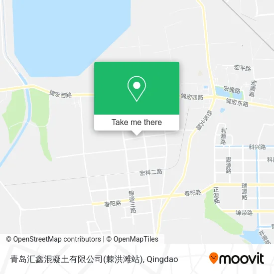 青岛汇鑫混凝土有限公司(棘洪滩站) map