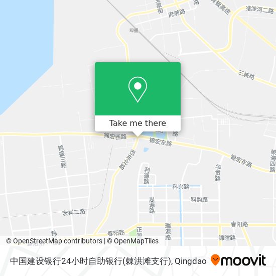 中国建设银行24小时自助银行(棘洪滩支行) map