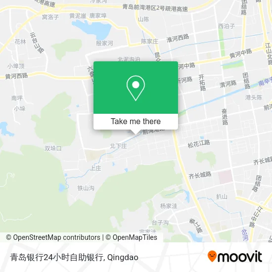 青岛银行24小时自助银行 map