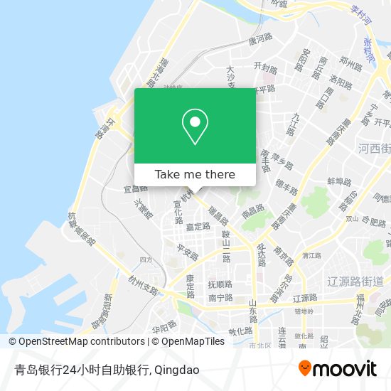 青岛银行24小时自助银行 map