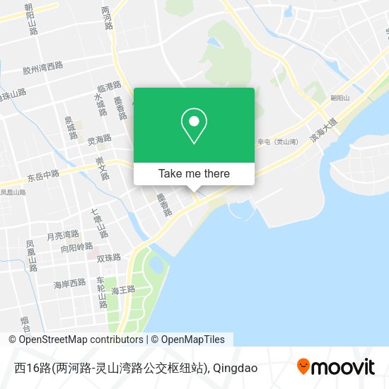 西16路(两河路-灵山湾路公交枢纽站) map