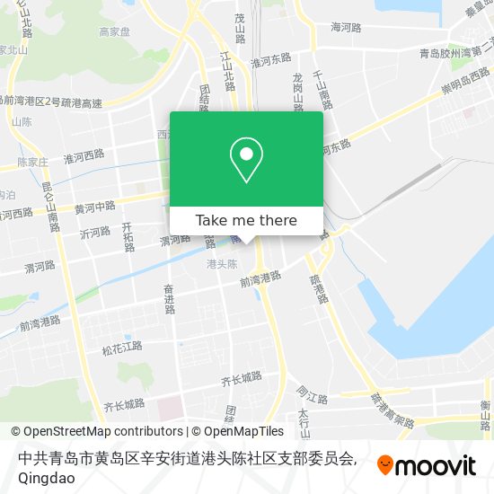 中共青岛市黄岛区辛安街道港头陈社区支部委员会 map