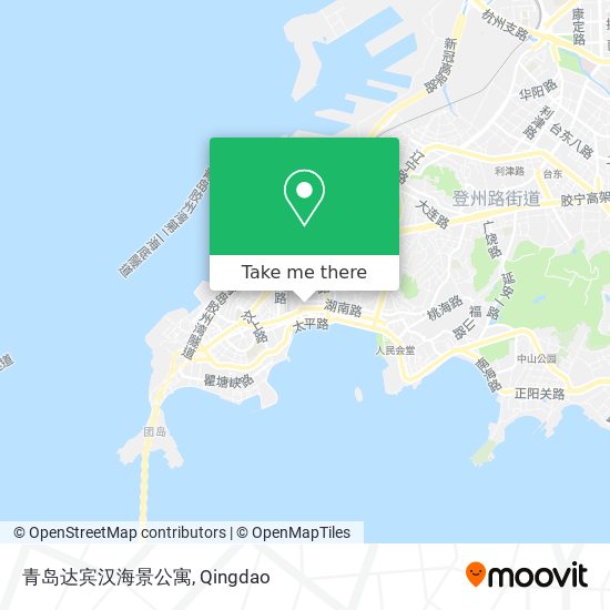 青岛达宾汉海景公寓 map