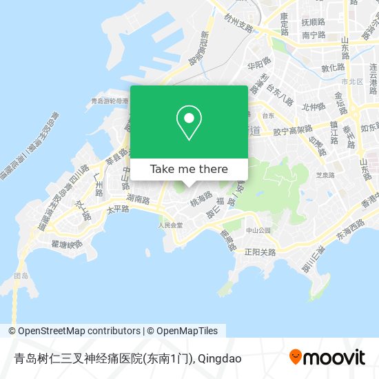 青岛树仁三叉神经痛医院(东南1门) map