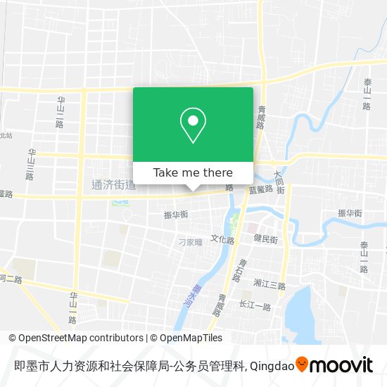 即墨市人力资源和社会保障局-公务员管理科 map