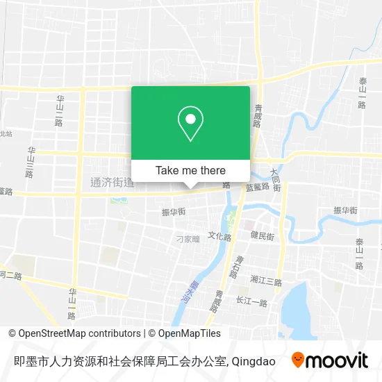 即墨市人力资源和社会保障局工会办公室 map