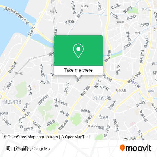 周口路辅路 map