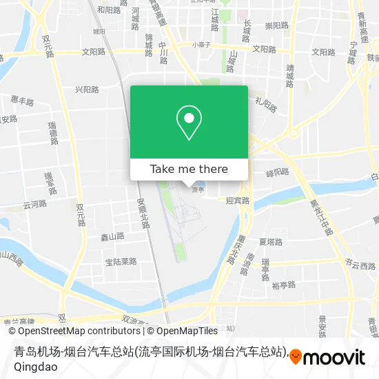 青岛机场-烟台汽车总站(流亭国际机场-烟台汽车总站) map