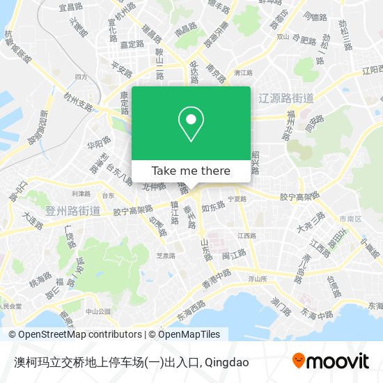 澳柯玛立交桥地上停车场(一)出入口 map