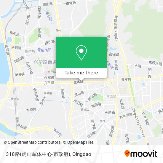 318路(虎山军体中心-市政府) map