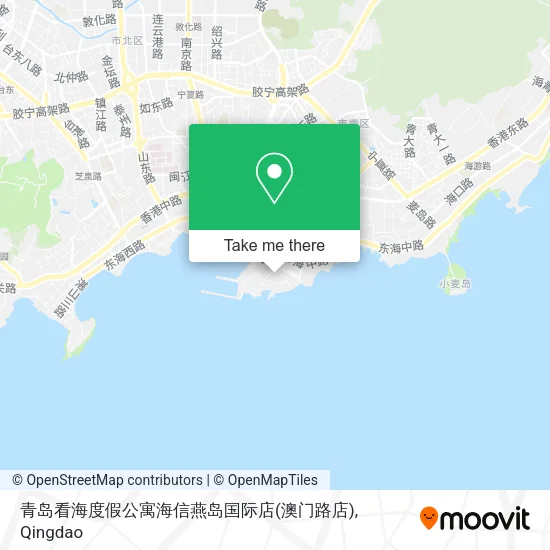 青岛看海度假公寓海信燕岛国际店(澳门路店) map