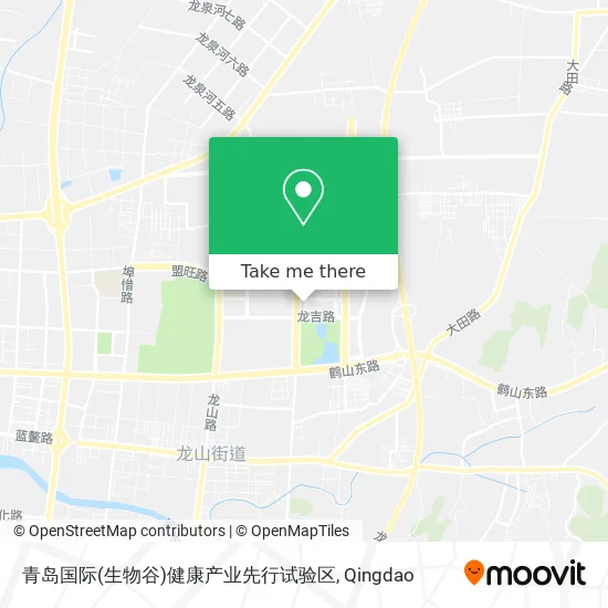 青岛国际(生物谷)健康产业先行试验区 map