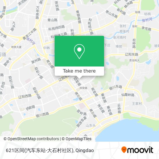 621区间(汽车东站-大石村社区) map