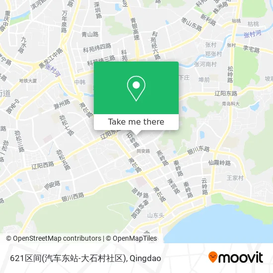 621区间(汽车东站-大石村社区) map