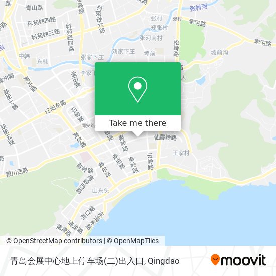 青岛会展中心地上停车场(二)出入口 map