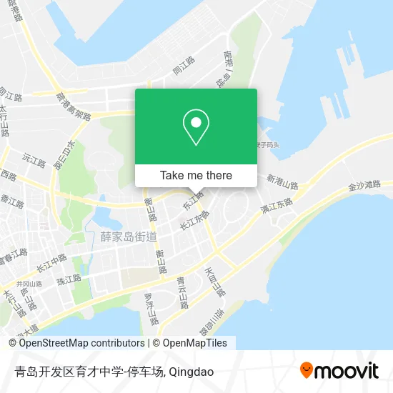 青岛开发区育才中学-停车场 map