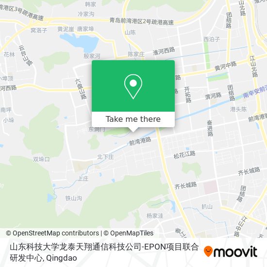 山东科技大学龙泰天翔通信科技公司-EPON项目联合研发中心 map