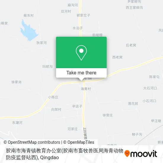 胶南市海青镇教育办公室(胶南市畜牧兽医局海青动物防疫监督站西) map