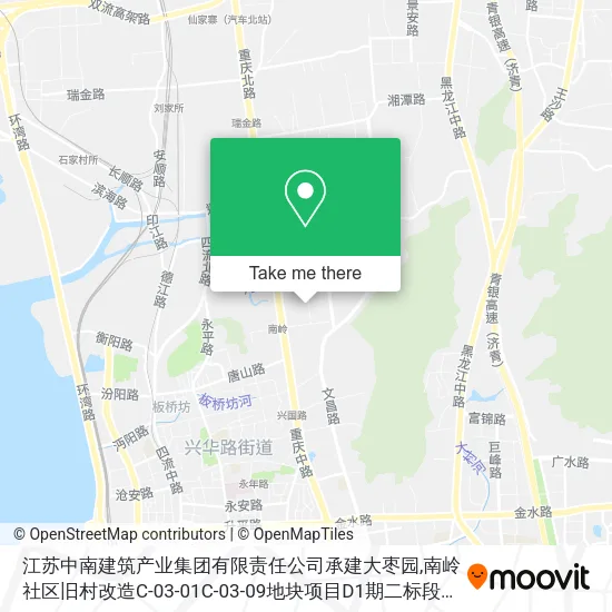 江苏中南建筑产业集团有限责任公司承建大枣园,南岭社区旧村改造C-03-01C-03-09地块项目D1期二标段工程 map