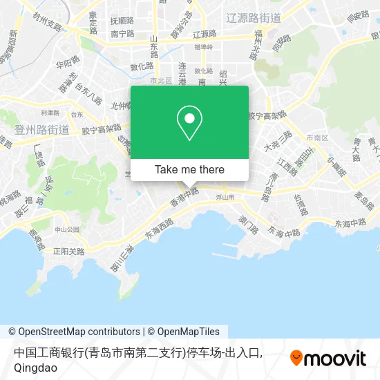 中国工商银行(青岛市南第二支行)停车场-出入口 map