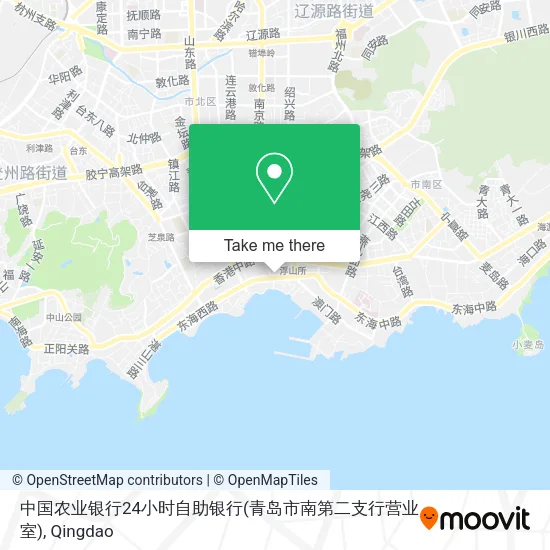中国农业银行24小时自助银行(青岛市南第二支行营业室) map