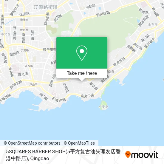 5SQUARES BARBER SHOP(5平方复古油头理发店香港中路店) map