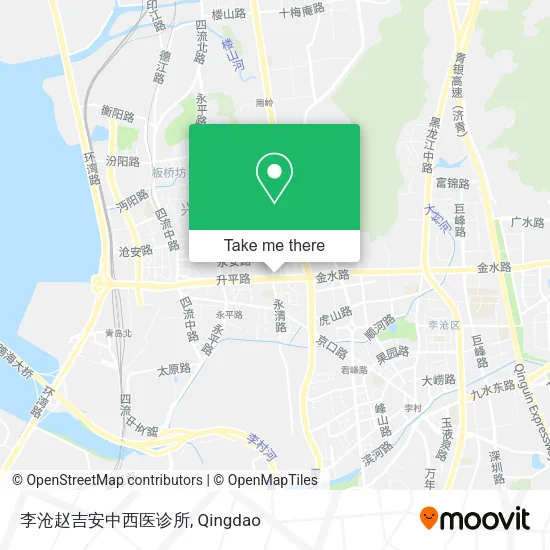 李沧赵吉安中西医诊所 map
