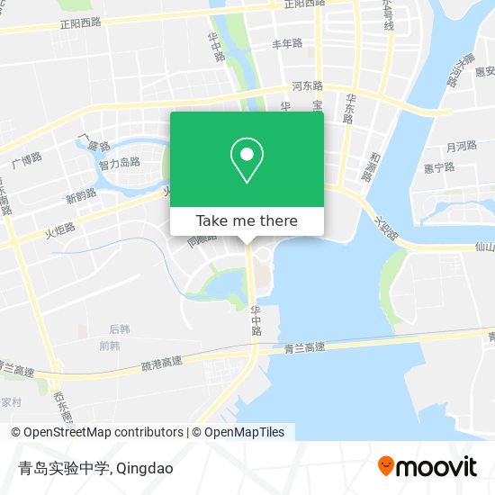 青岛实验中学 map