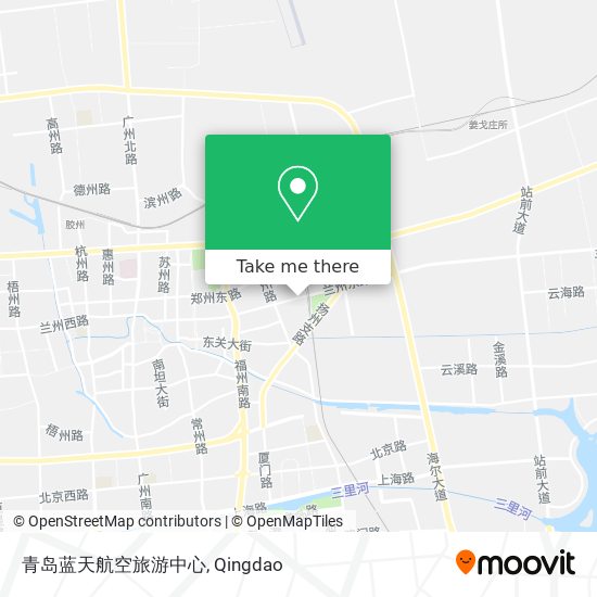 青岛蓝天航空旅游中心 map