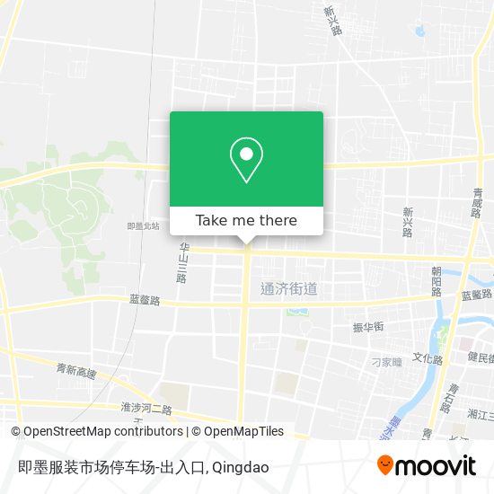 即墨服装市场停车场-出入口 map