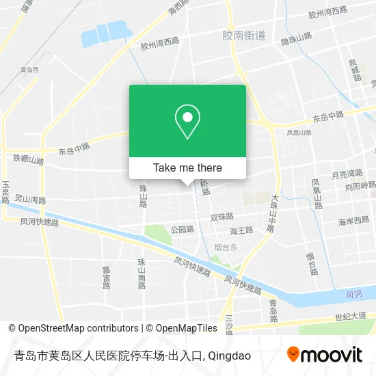 青岛市黄岛区人民医院停车场-出入口 map