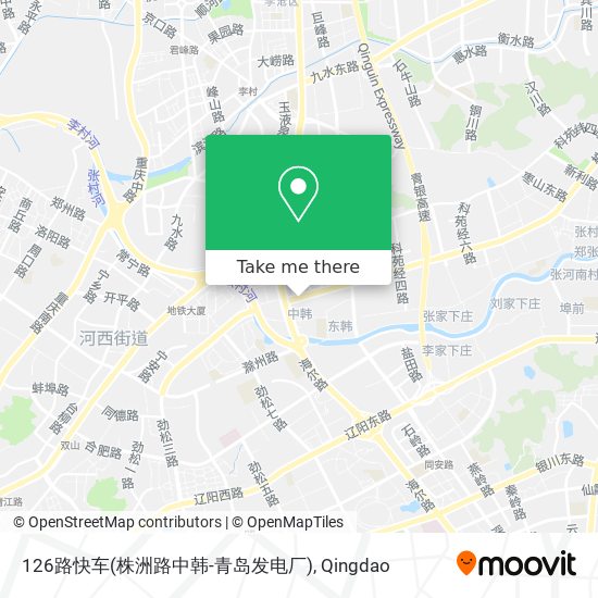 126路快车(株洲路中韩-青岛发电厂) map